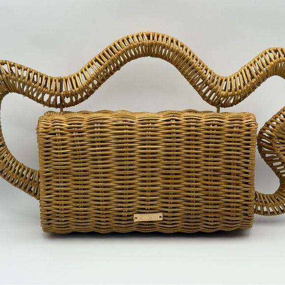 NWT Cult Gaia Elsa Natural Clutch Tan - Picture 4 of 6